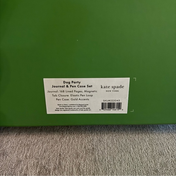 NIB kate spade Dog Party Journal & Pen Case Set Magnetic Closure - Picture 5 of 6